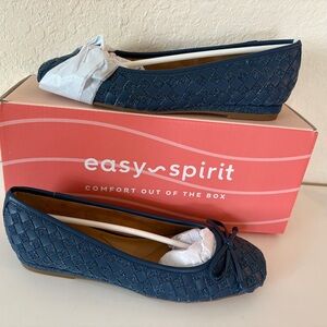 Easy Spirit SE Dayanna8  Women's Blue Woven Comfort Lightweight Flats Size 7.5 M